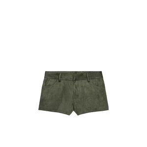 Zara faux suede Khaki Shorts